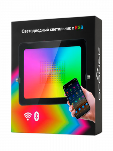 Прожектор светодиодный уличный 30Вт, ландшафтный RGB светильник с приложением Огонёк OG-LDP24